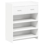 Schoenenkast 73,5x36x92 cm wit bewerkt hout