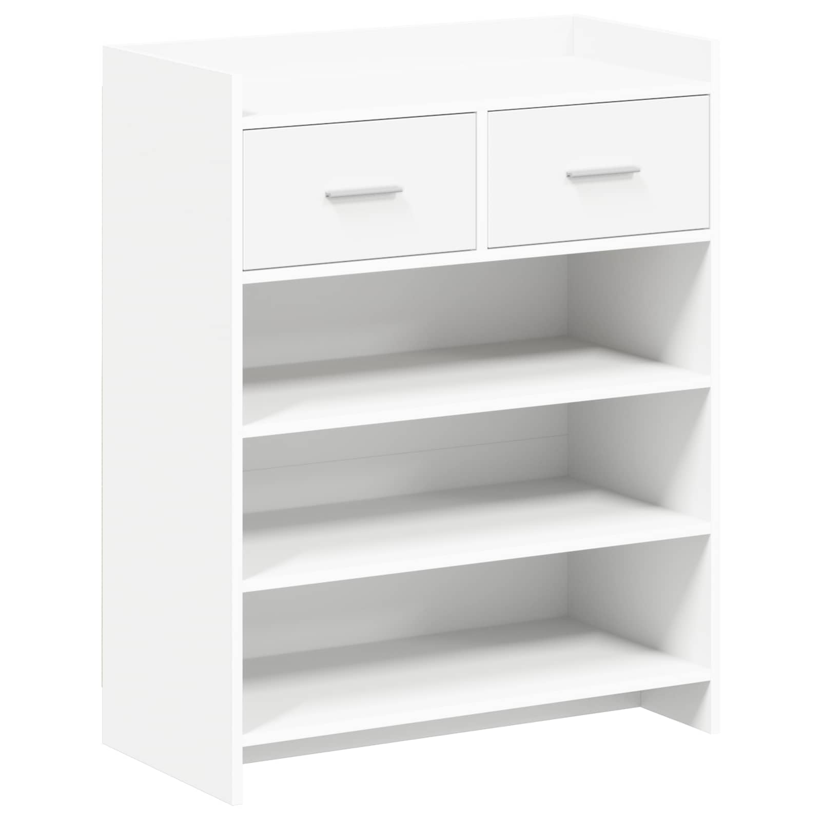Schoenenkast met lade Wit 73,5 x 36 x 92 cm Bewerkt hout