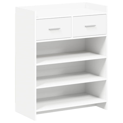 Schoenenkast met lade Wit 73,5 x 36 x 92 cm Bewerkt hout