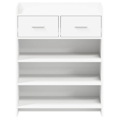 Schoenenkast met lade Wit 73,5 x 36 x 92 cm Bewerkt hout