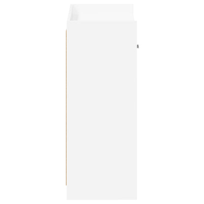Schoenenkast met lade Wit 73,5 x 36 x 92 cm Bewerkt hout