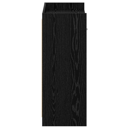 Schoenenkast Zwart eiken 73,5 x 36 x 92 cm Bewerkt hout