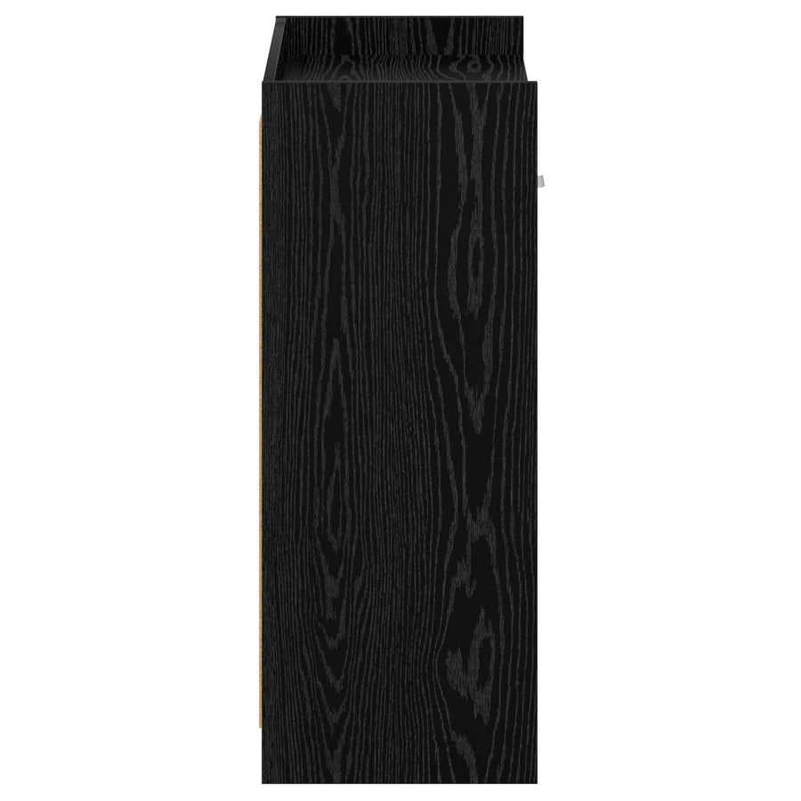 Schoenenkast Zwart eiken 73,5 x 36 x 92 cm Bewerkt hout