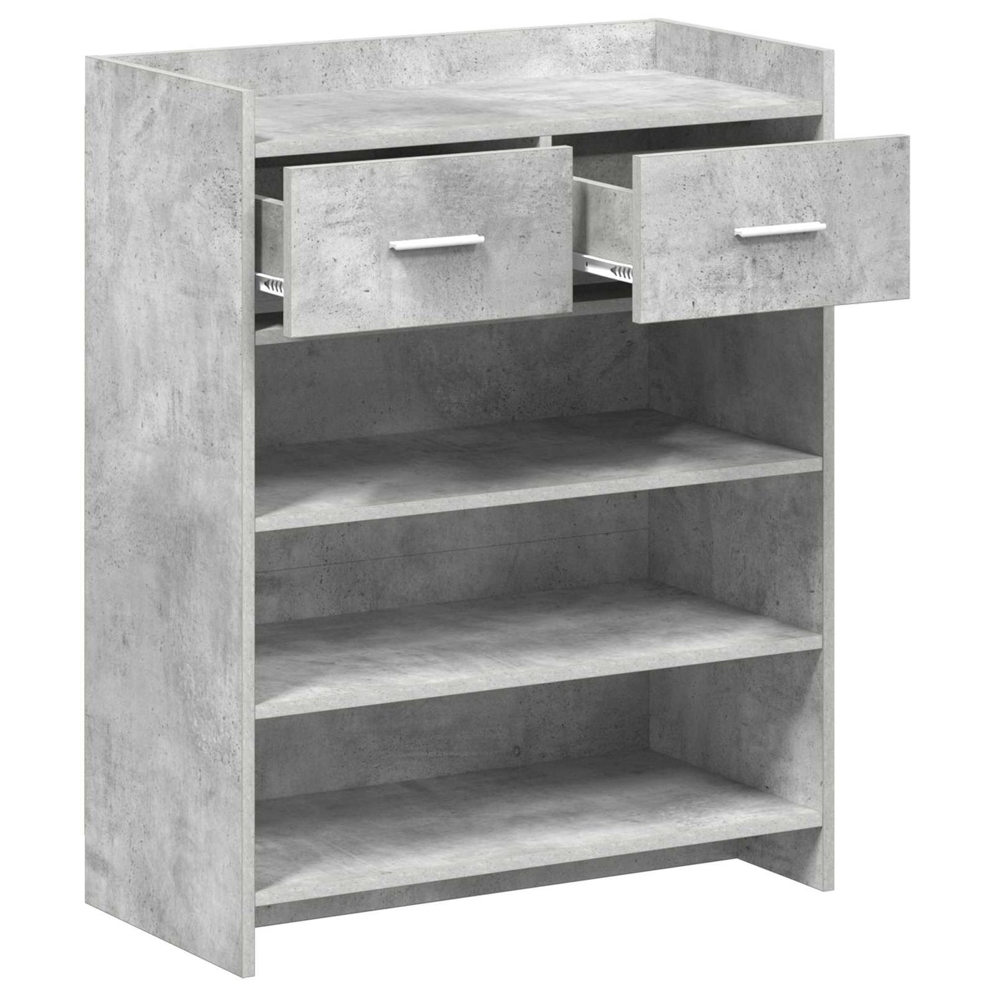 Schoenenkast met lade Betongrijs 73,5 x 36 x 92 cm Bewerkt hout