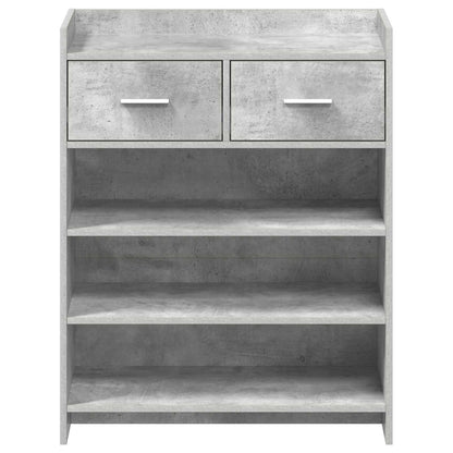 Schoenenkast met lade Betongrijs 73,5 x 36 x 92 cm Bewerkt hout