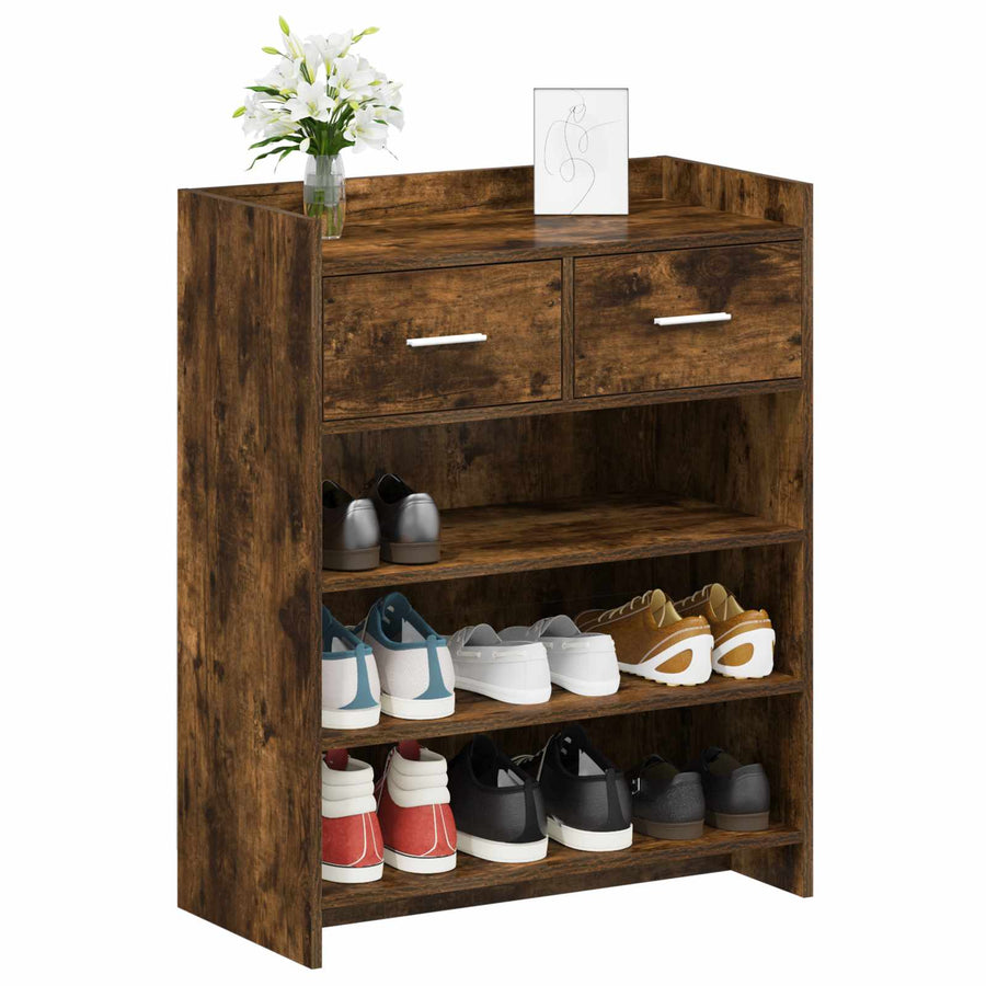 Schoenenkast Gerookt eiken 73,5 x 36 x 92 cm Bewerkt hout