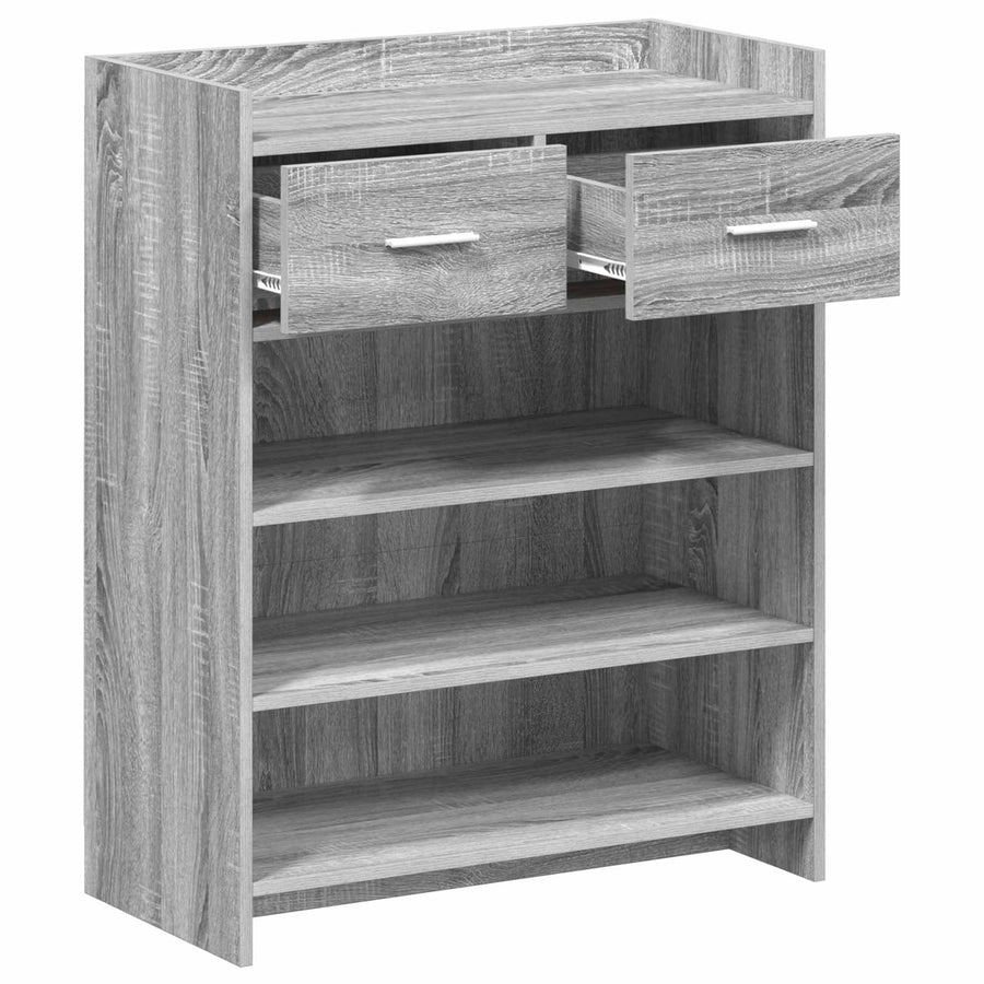 Schoenenkast Grijs Sonoma 73,5 x 36 x 92 cm Bewerkt hout