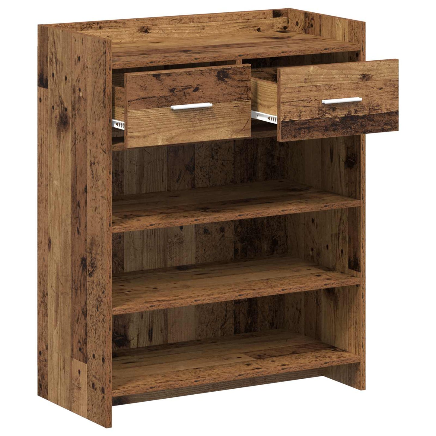 Schoenenkast met lade Oud hout 73,5 x 36 x 92 cm Bewerkt hout