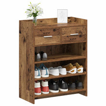 Schoenenkast met lade Oud hout 73,5 x 36 x 92 cm Bewerkt hout