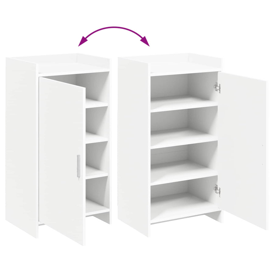 Schoenenkast met opslag Wit 48 x 36 x 92 cm Bewerkt hout