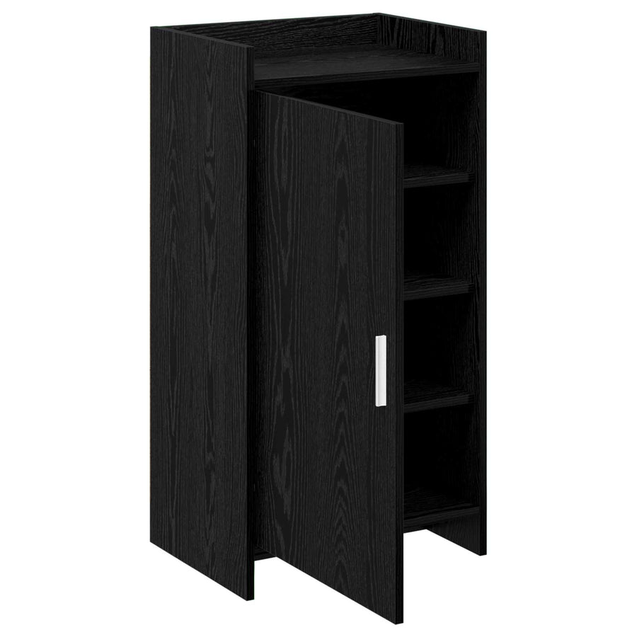Schoenenkast Zwart eiken 48 x 36 x 92 cm Bewerkt hout