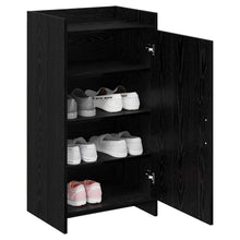 Schoenenkast Zwart eiken 48 x 36 x 92 cm Bewerkt hout