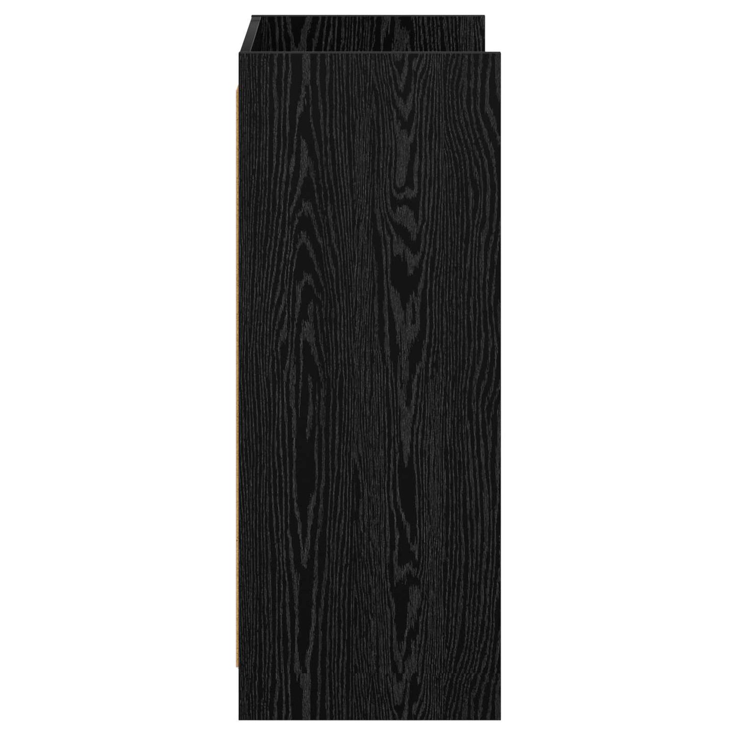 Schoenenkast Zwart eiken 48 x 36 x 92 cm Bewerkt hout