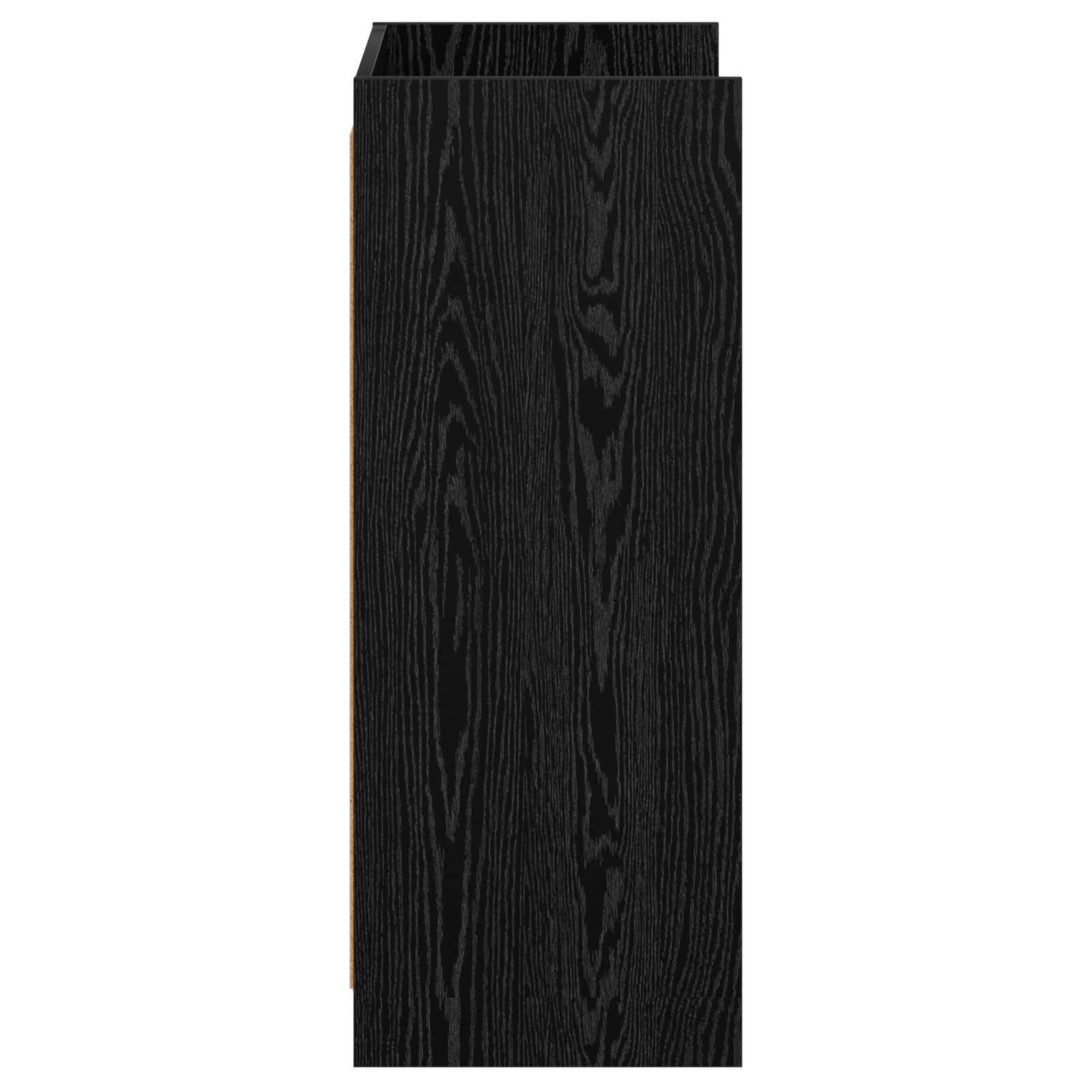 Schoenenkast Zwart eiken 48 x 36 x 92 cm Bewerkt hout
