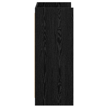 Schoenenkast Zwart eiken 48 x 36 x 92 cm Bewerkt hout