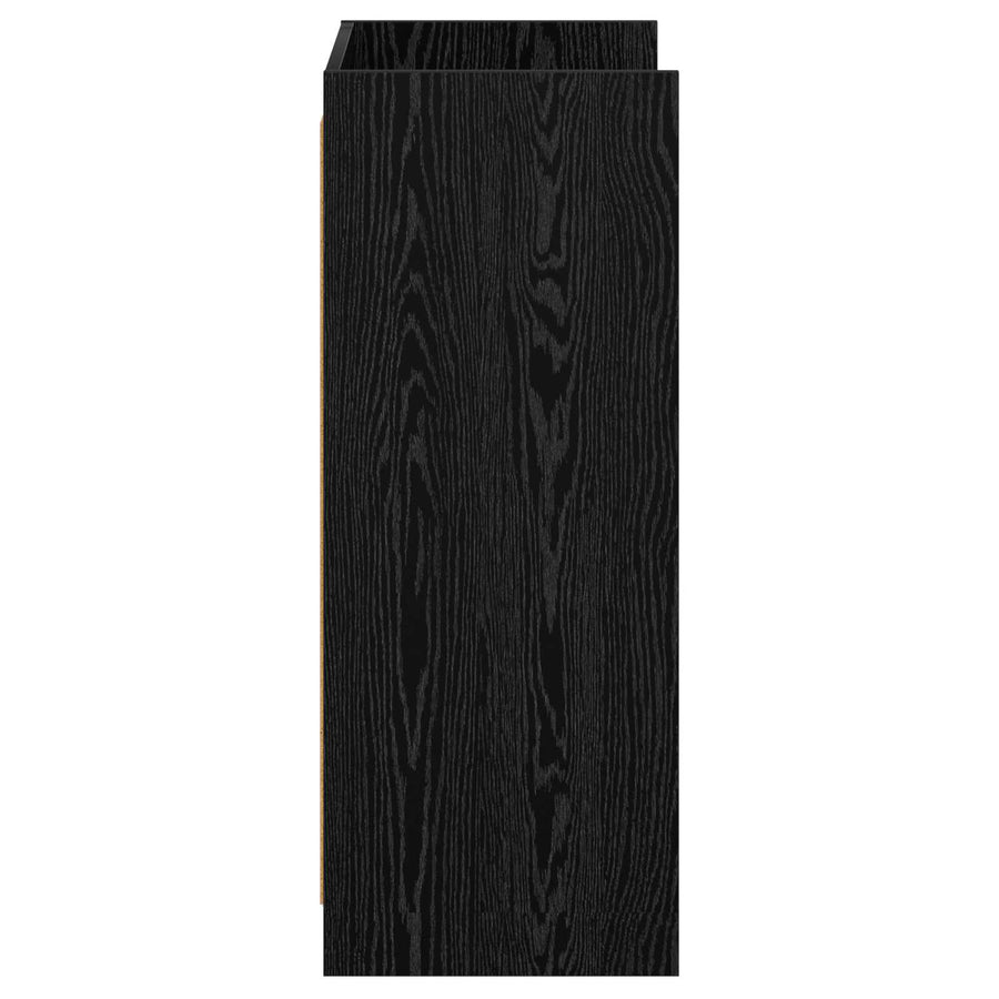 Schoenenkast Zwart eiken 48 x 36 x 92 cm Bewerkt hout