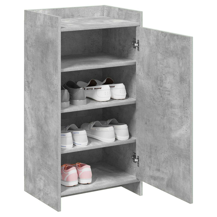 Schoenenkast met opslag Betongrijs 48 x 36 x 92 cm Bewerkt hout