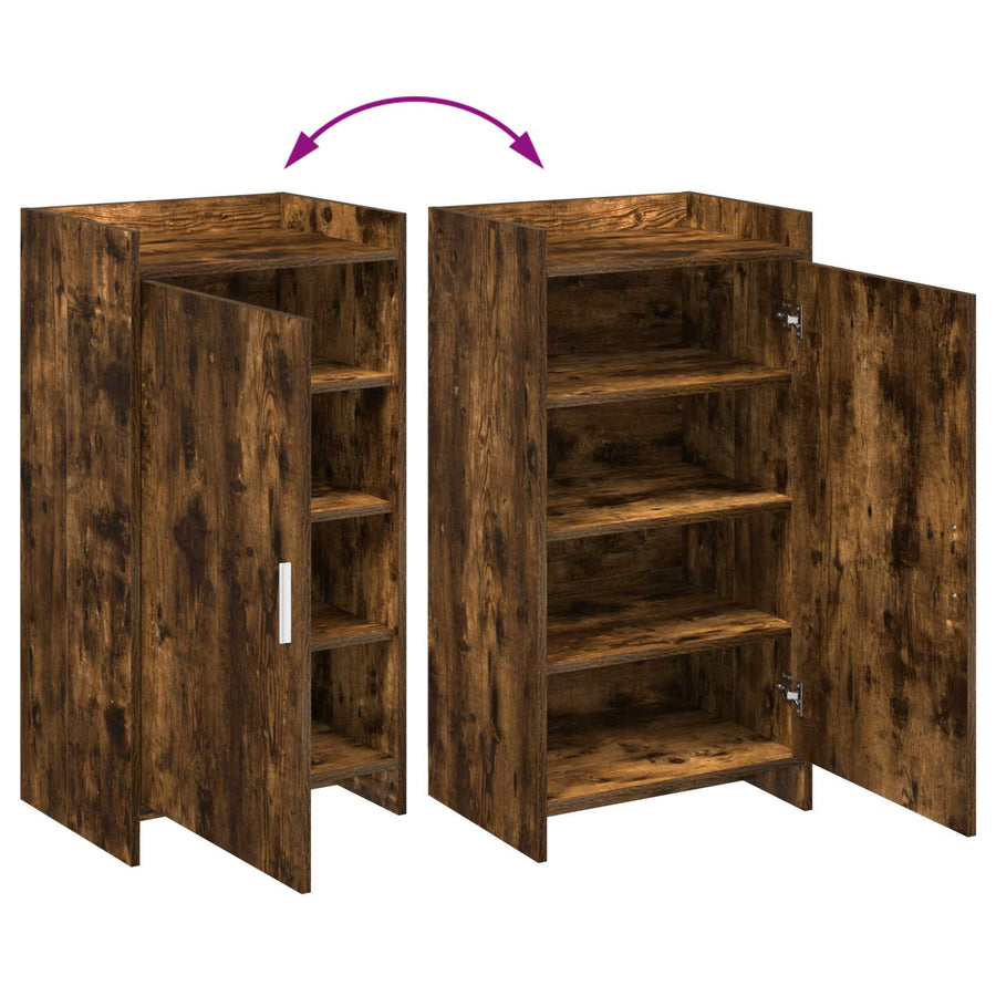Schoenenkast Gerookt eiken 48 x 36 x 92 cm Bewerkt hout