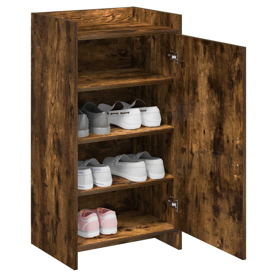 Schoenenkast Gerookt eiken 48 x 36 x 92 cm Bewerkt hout