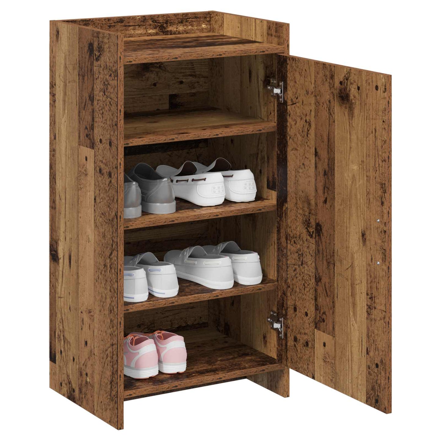 Schoenenkast met opslag Oud hout 48 x 36 x 92 cm Bewerkt hout