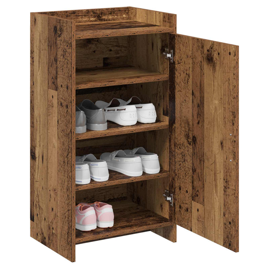 Schoenenkast met opslag Oud hout 48 x 36 x 92 cm Bewerkt hout