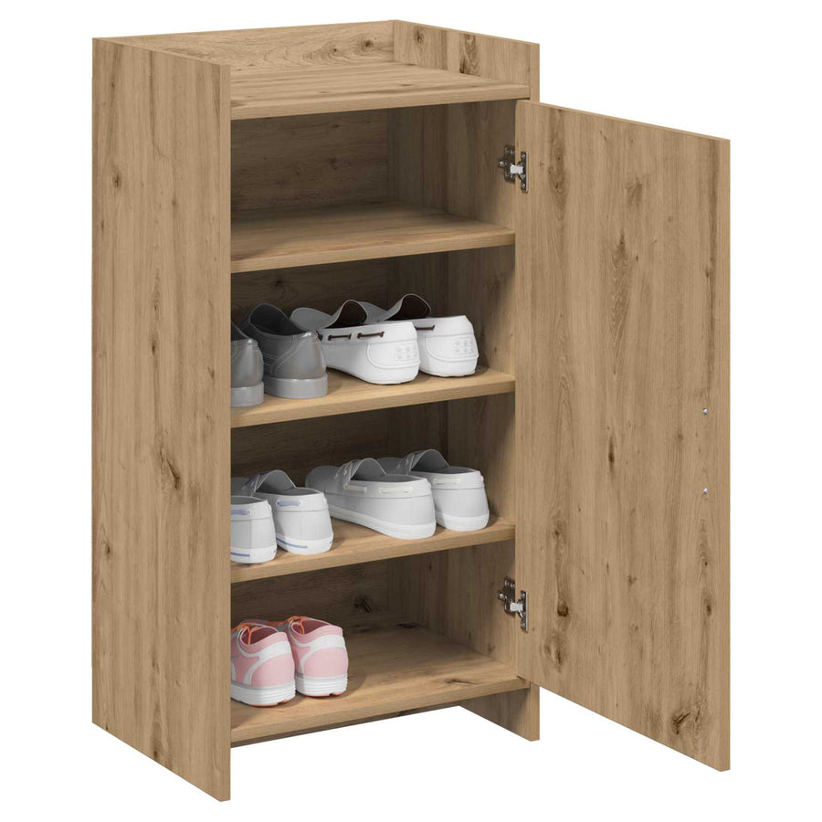 Schoenenkast Artisanaal eiken 48 x 36 x 92 cm Bewerkt hout