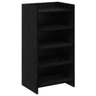Schoenenkast zwart eiken 48x36x92 cm