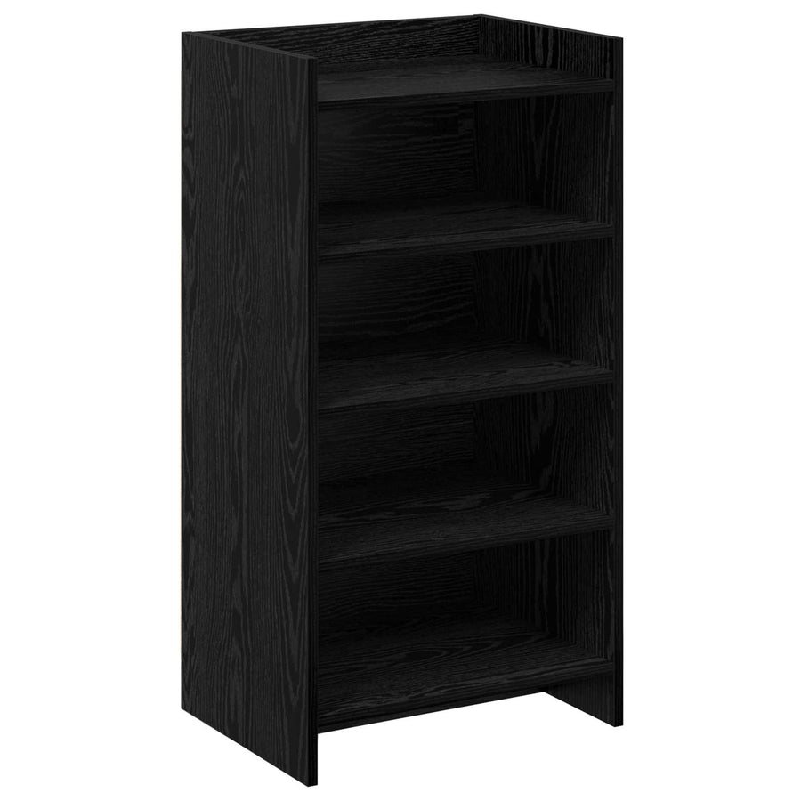 Schoenenkast Zwart eiken 48 x 36 x 92 cm Bewerkt hout