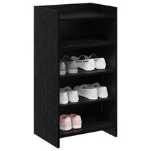 Schoenenkast Zwart eiken 48 x 36 x 92 cm Bewerkt hout