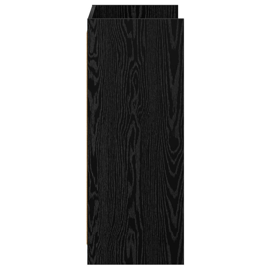 Schoenenkast Zwart eiken 48 x 36 x 92 cm Bewerkt hout