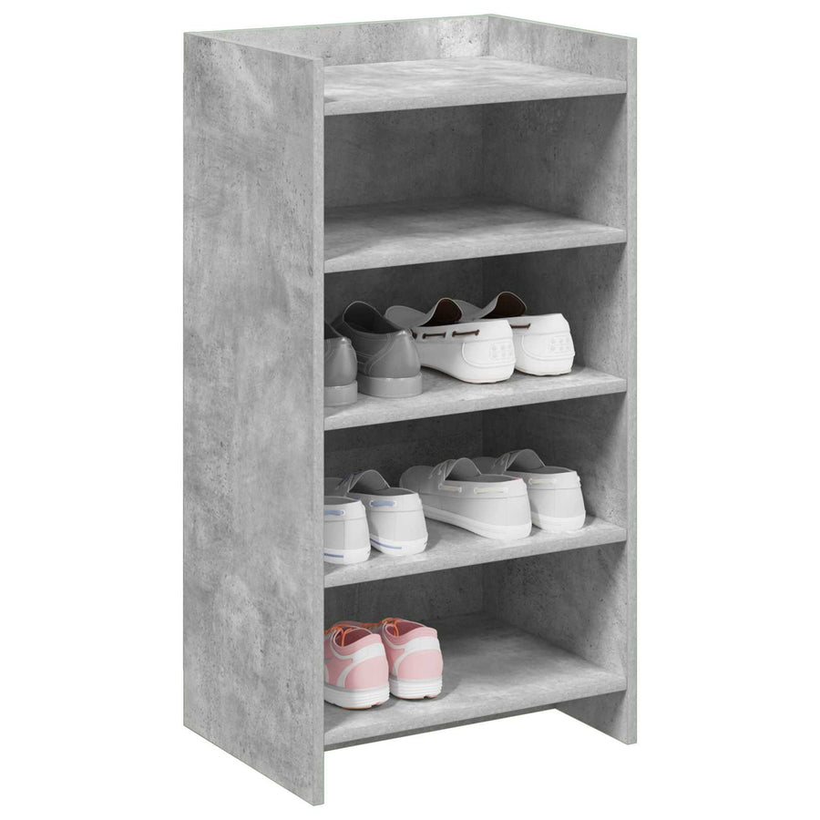 Schoenenkast met opslag Betongrijs 48 x 36 x 92 cm Bewerkt hout