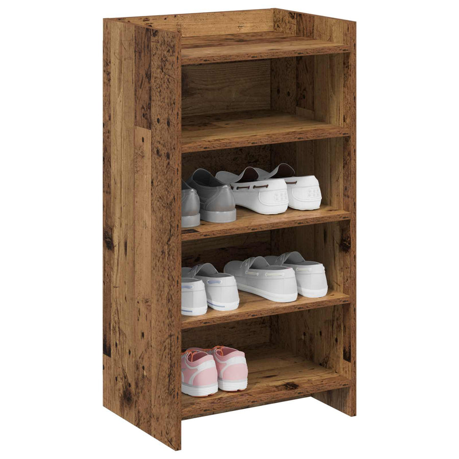 Schoenenkast met opslag Oud hout 48 x 36 x 92 cm Bewerkt hout