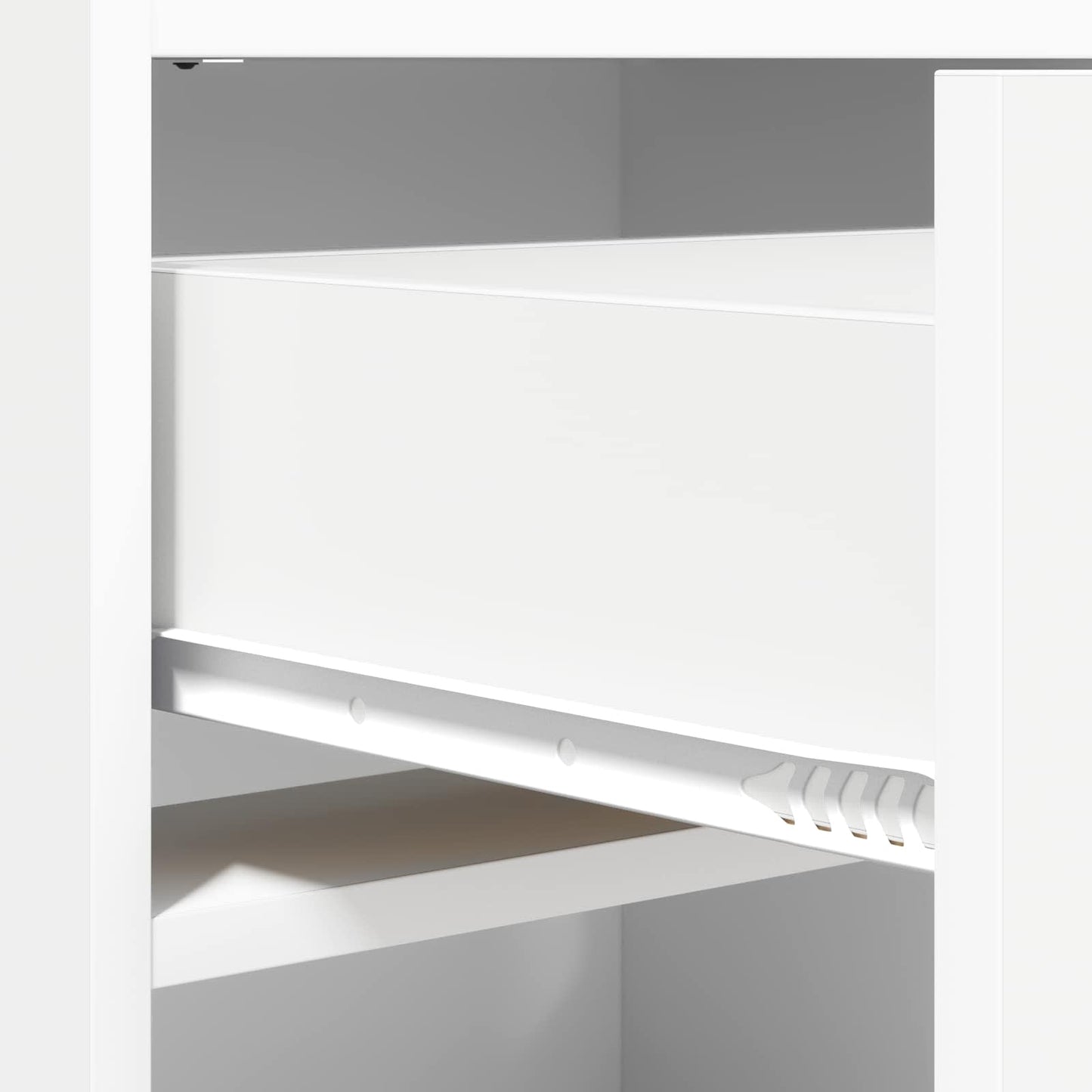 Schoenenkast met lade Wit 48 x 36 x 92 cm Bewerkt hout