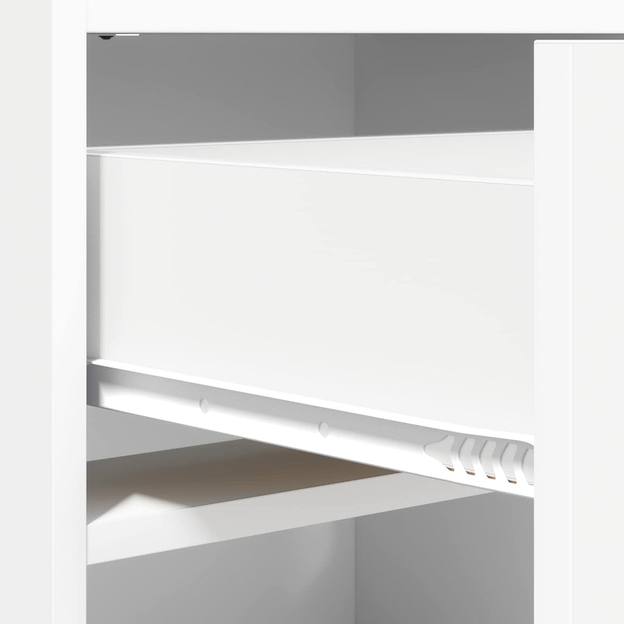 Schoenenkast met lade Wit 48 x 36 x 92 cm Bewerkt hout