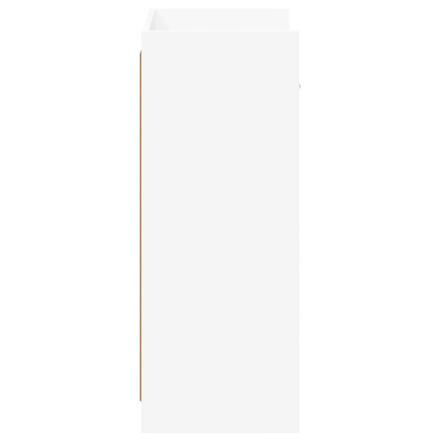 Schoenenkast met lade Wit 48 x 36 x 92 cm Bewerkt hout