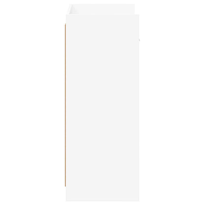 Schoenenkast met lade Wit 48 x 36 x 92 cm Bewerkt hout
