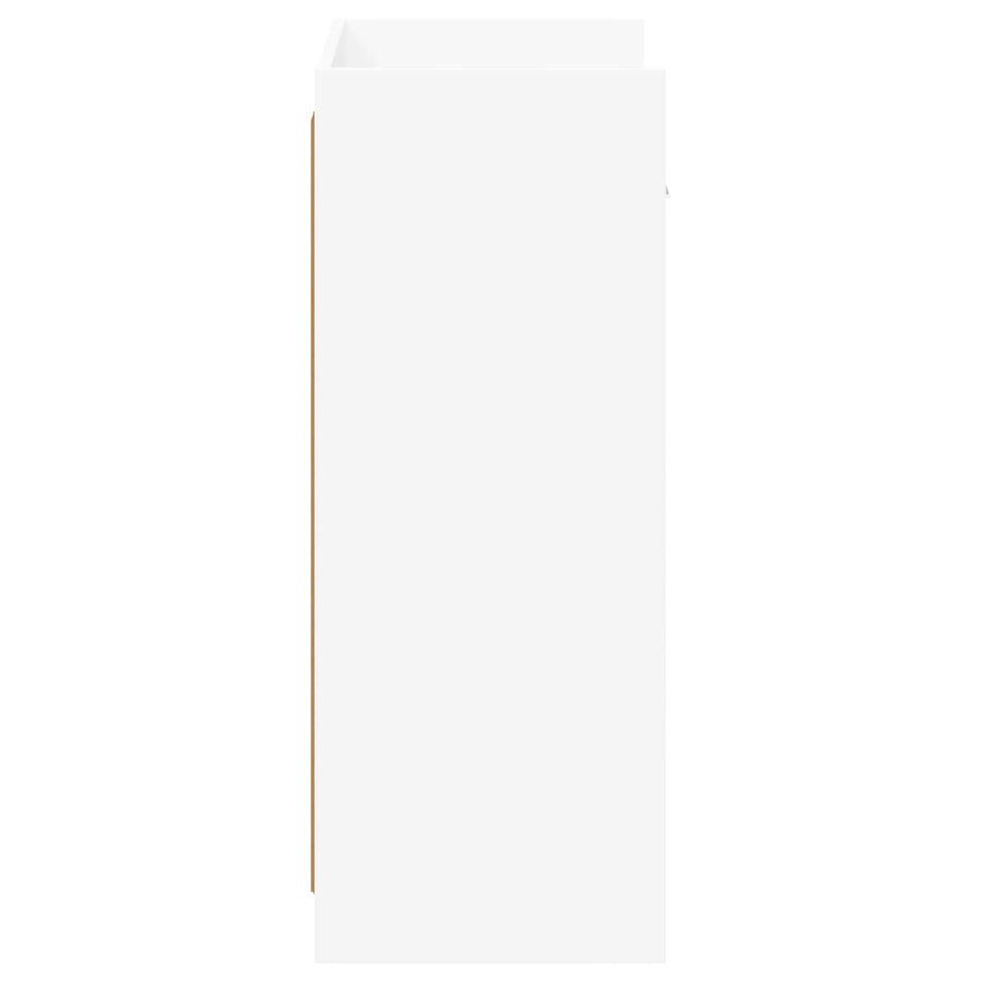 Schoenenkast met lade Wit 48 x 36 x 92 cm Bewerkt hout
