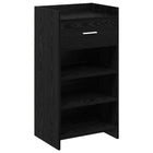 Schoenenkast met lade 48x36x92 cm zwart eiken