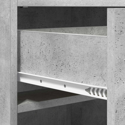 Schoenenkast met lade Betongrijs 48 x 36 x 92 cm Bewerkt hout