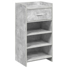 Schoenenkast 48x36x92 cm betongrijs bewerkt hout