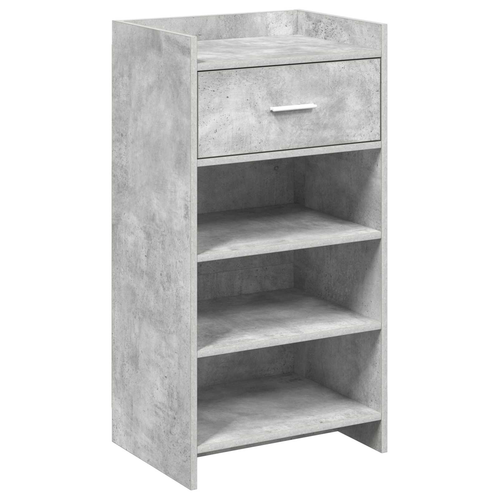 Schoenenkast met lade Betongrijs 48 x 36 x 92 cm Bewerkt hout