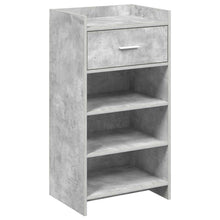 Schoenenkast met lade Betongrijs 48 x 36 x 92 cm Bewerkt hout