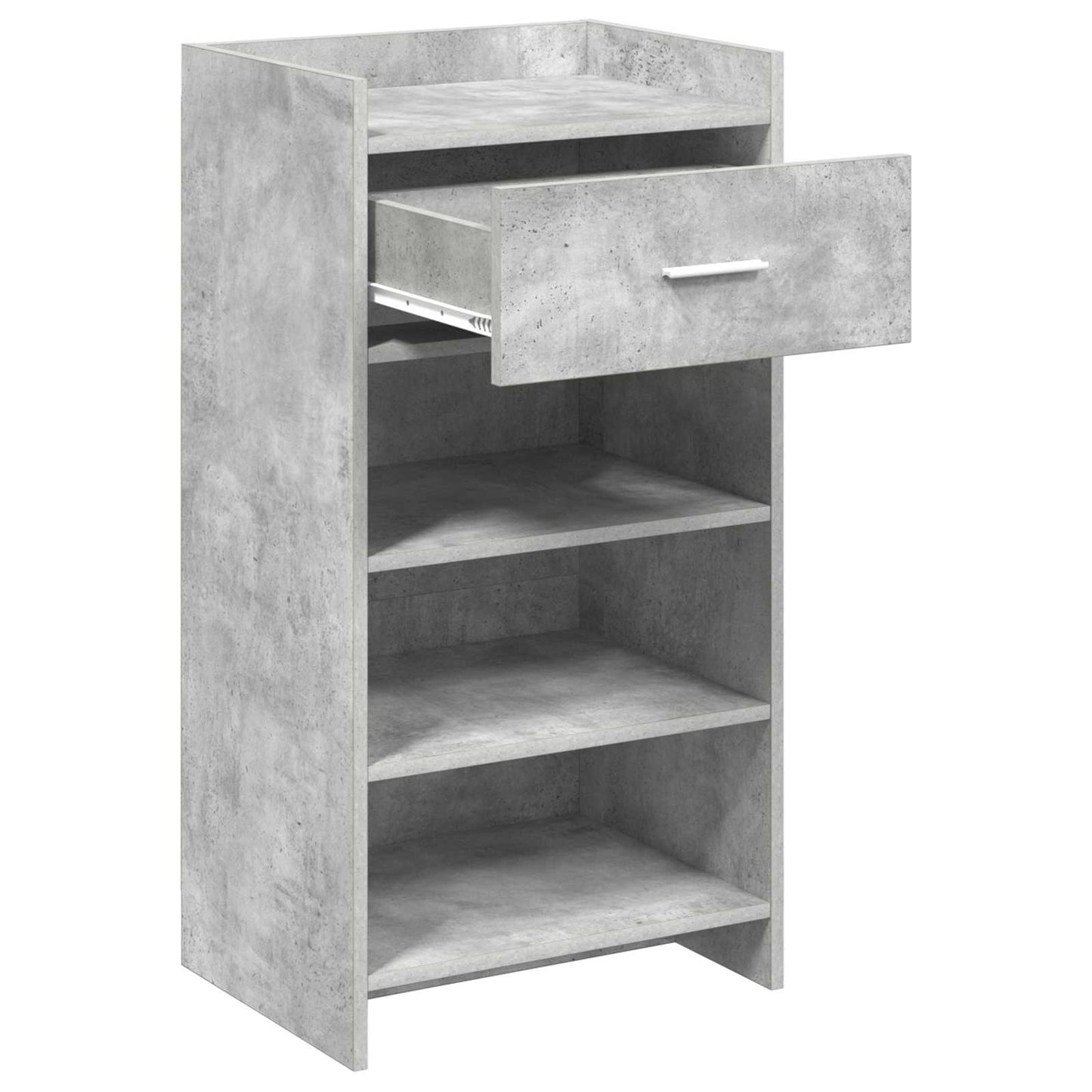 Schoenenkast met lade Betongrijs 48 x 36 x 92 cm Bewerkt hout