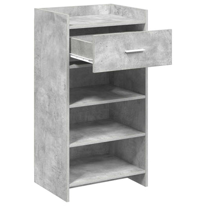 Schoenenkast met lade Betongrijs 48 x 36 x 92 cm Bewerkt hout