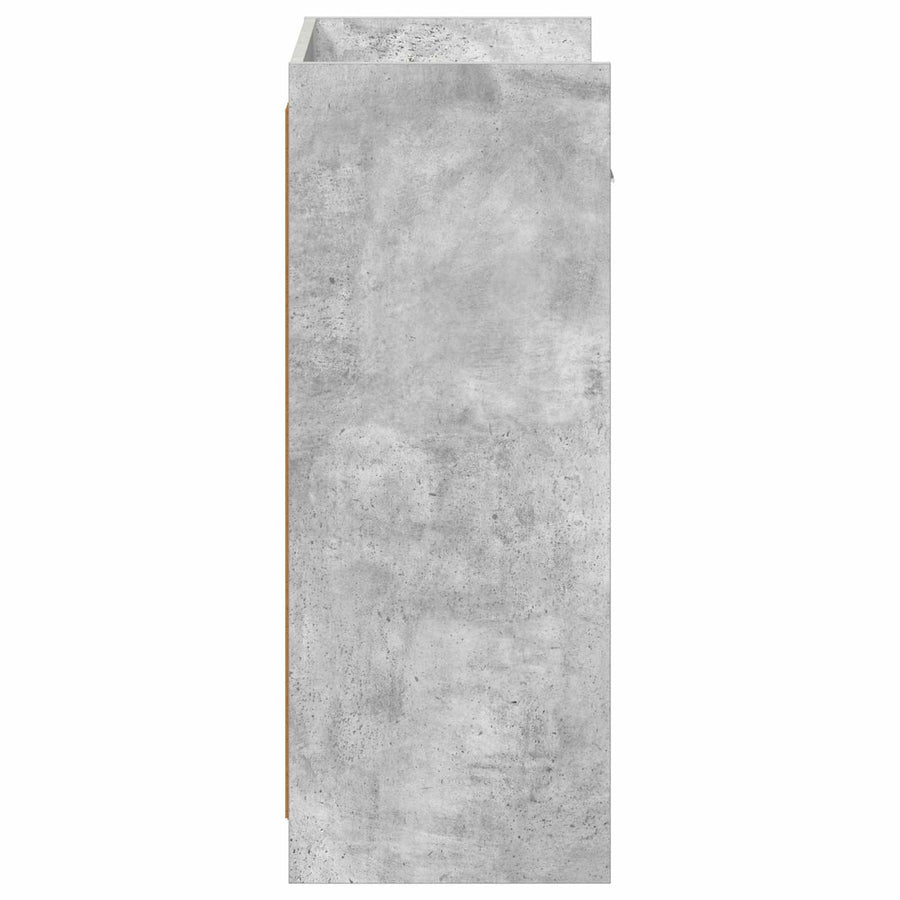 Schoenenkast met lade Betongrijs 48 x 36 x 92 cm Bewerkt hout