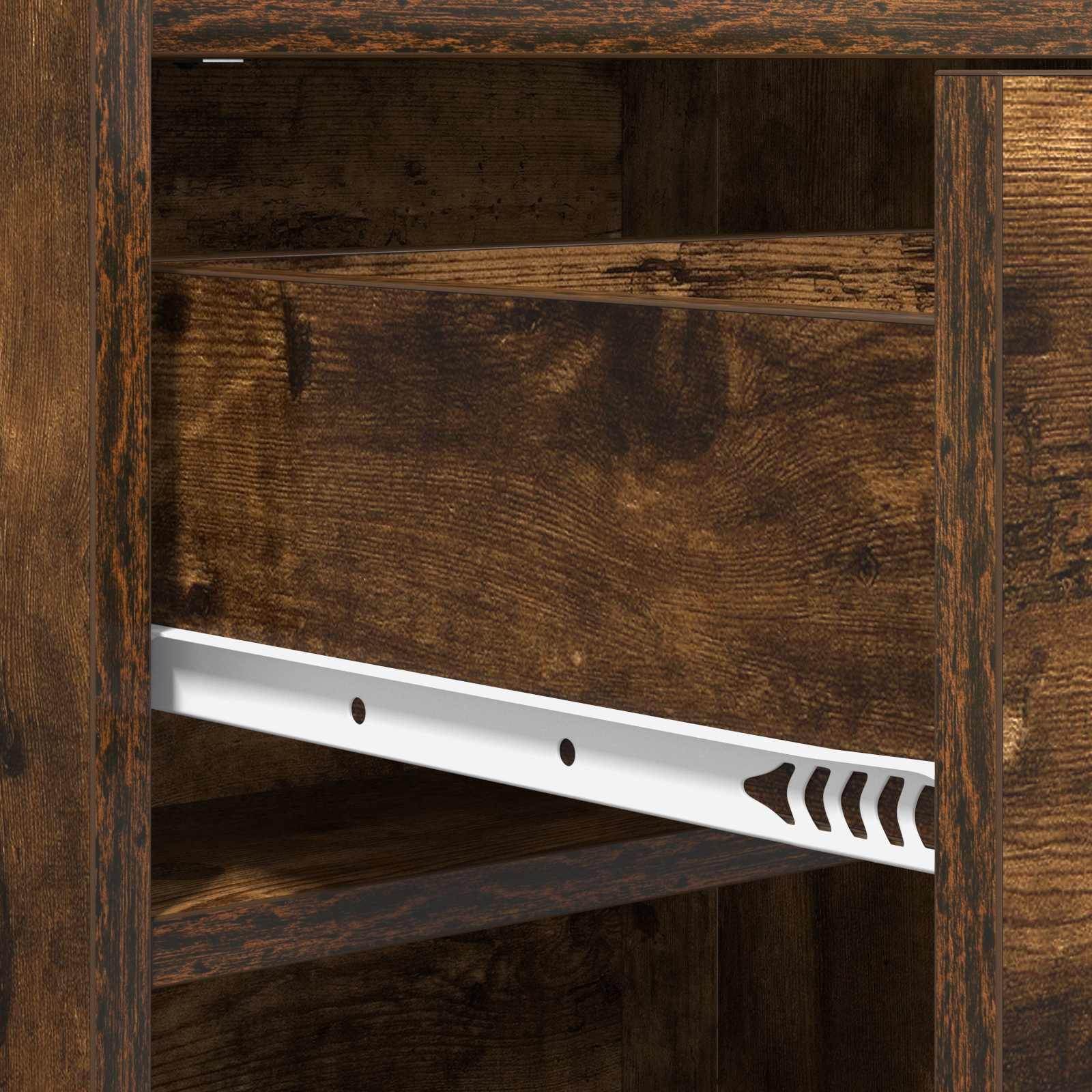 Schoenenkast Gerookt eiken 48 x 36 x 92 cm Bewerkt hout