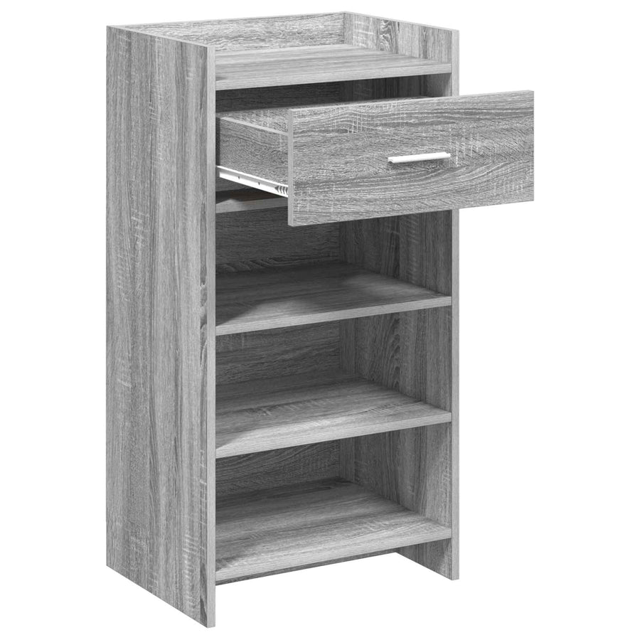 Schoenenkast met lade Grijs Sonoma 48 x 36 x 92 cm Bewerkt hout