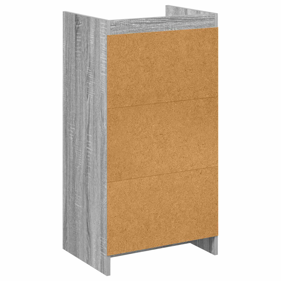 Schoenenkast met lade Grijs Sonoma 48 x 36 x 92 cm Bewerkt hout
