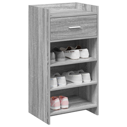 Schoenenkast met lade Grijs Sonoma 48 x 36 x 92 cm Bewerkt hout