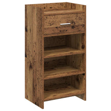 Schoenenkast met lade Oud hout 48 x 36 x 92 cm Bewerkt hout